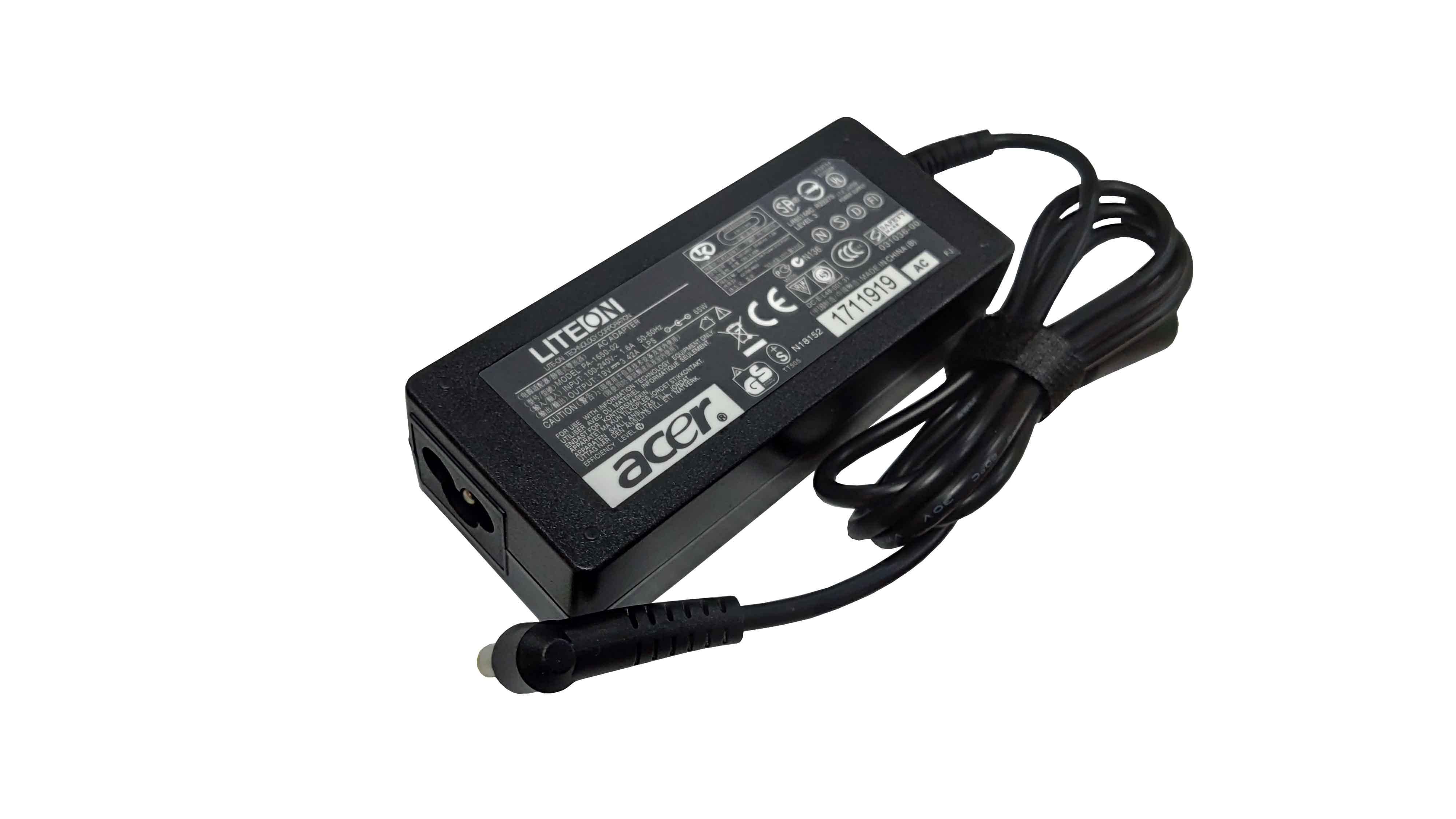 Блок питания для ноутбука Acer 65W 19V 3,42A 5,5x1,7 мм (016076)