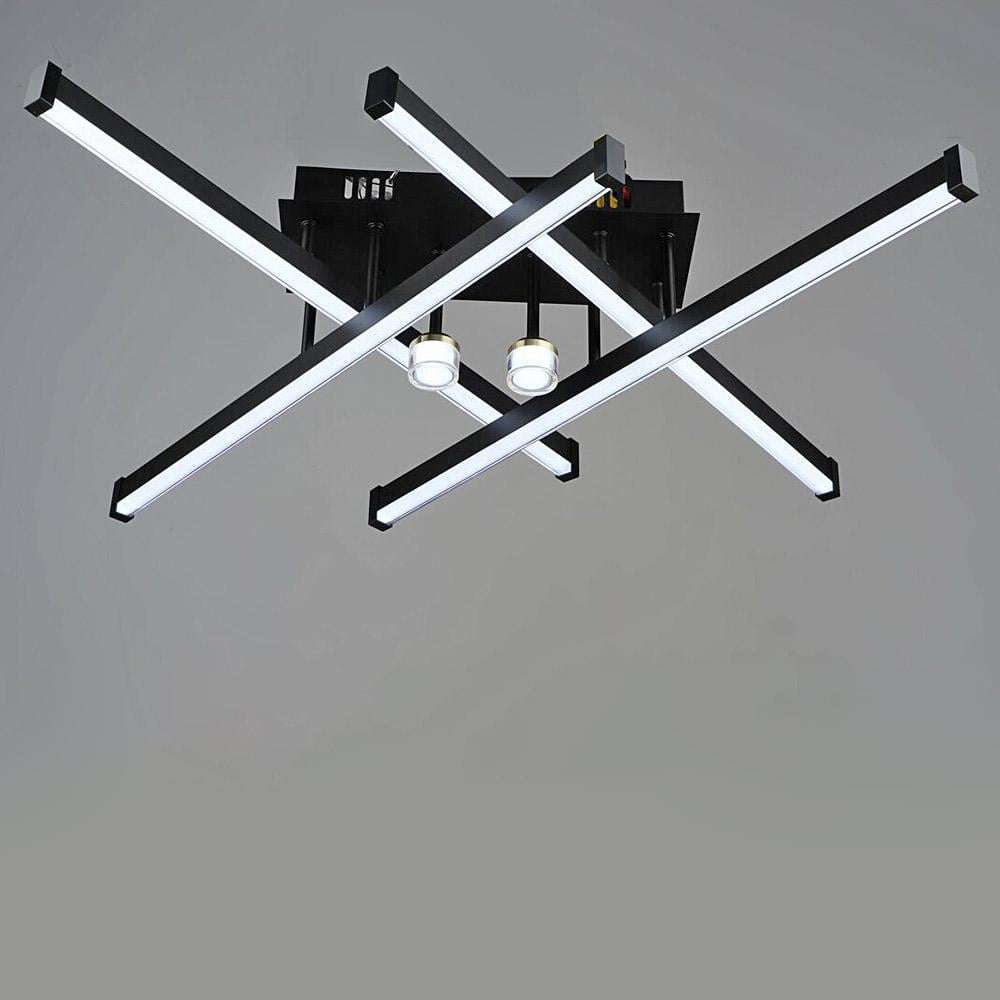 Люстра стельова LED Light House SRS-20012/4/2 BK/GD 48W/4W Чорний/Золотий