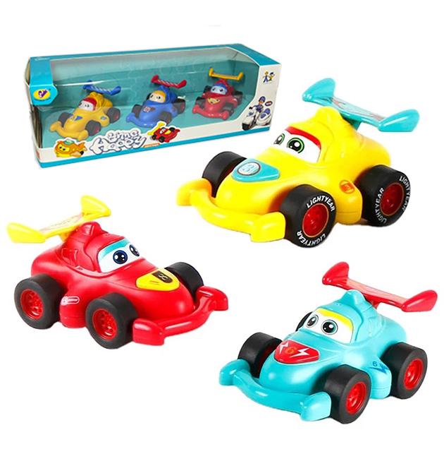 Машинки гоночні з моторчиком для хлопчиків пластикові формула 3 шт. - фото 9