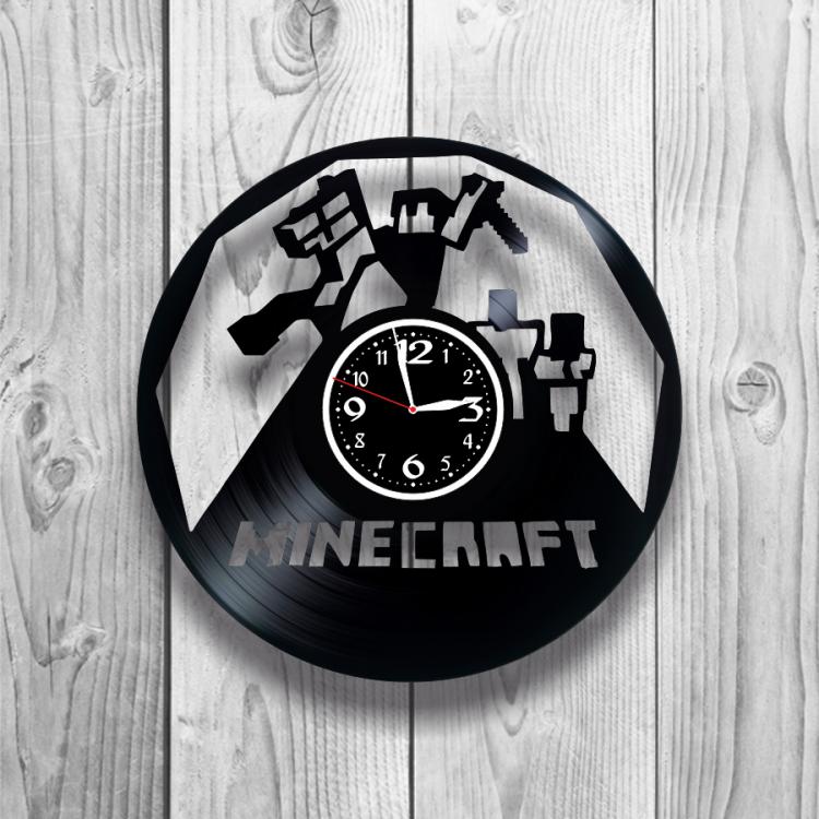 Часы настенные Minecraft 0546 из виниловой пластинки