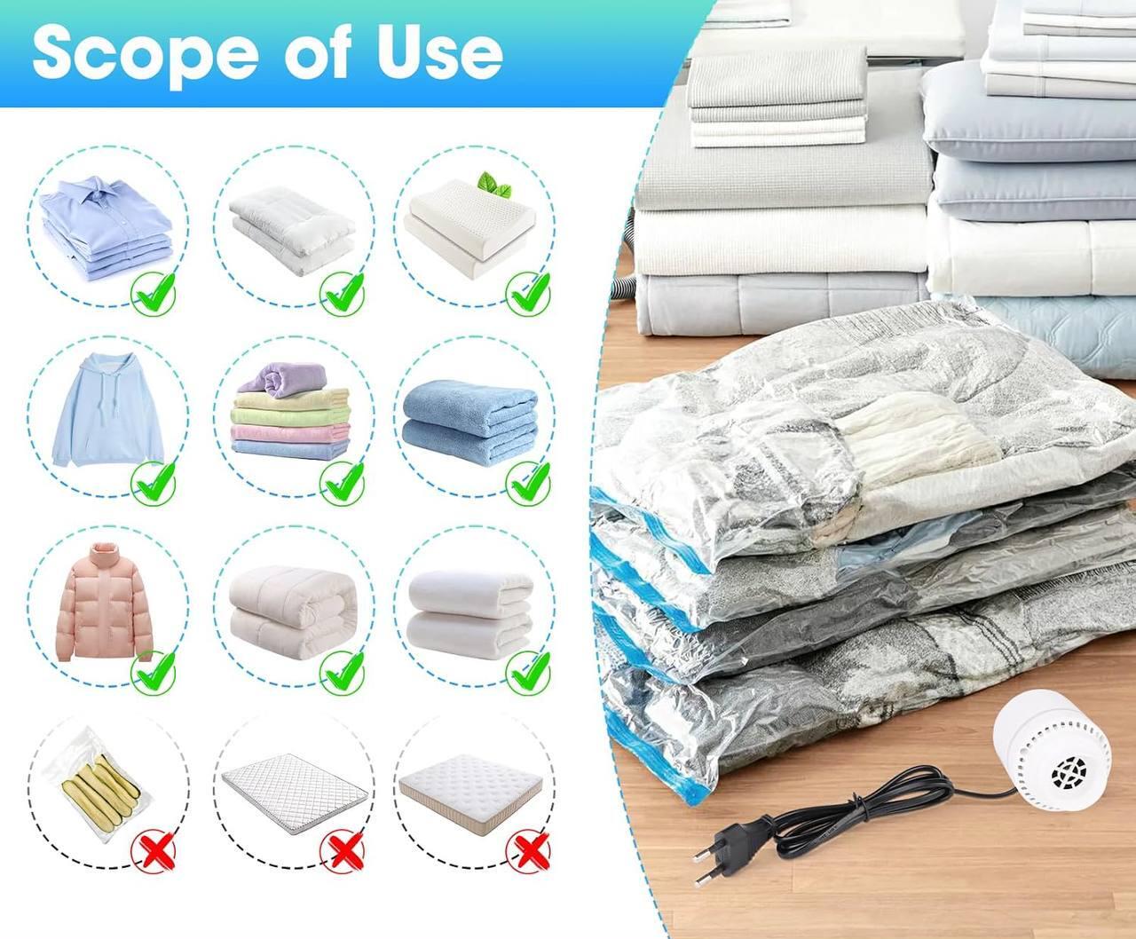 Вакуумні пакети 79х60 см 2 шт./електричний насос - фото 5 Вакуумні пакети 79х60 см 2 шт./електричний насос - фото 5