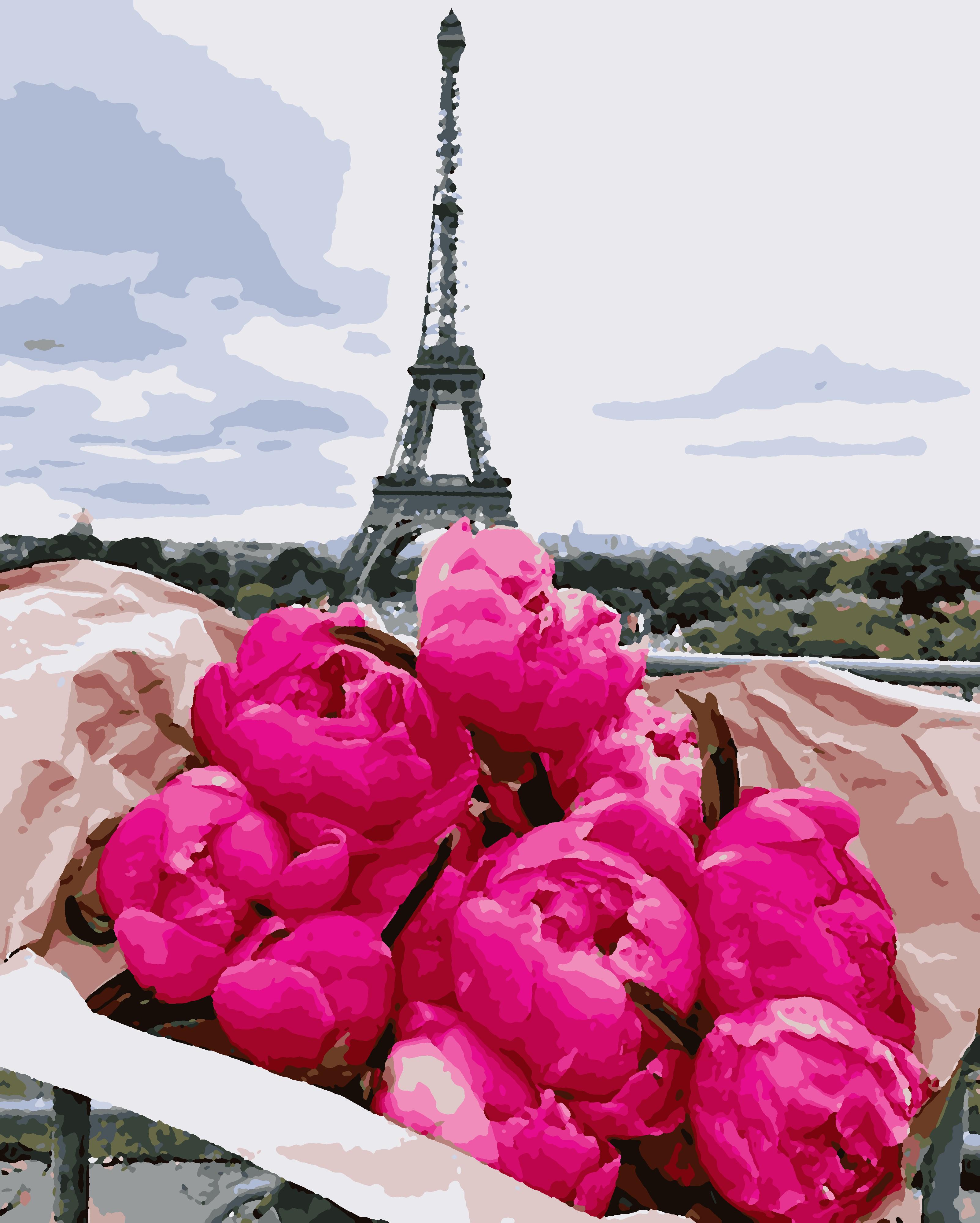 Картина по номерам Artissimo Пионы в Париже 40x50 см без коробки (PN6780)