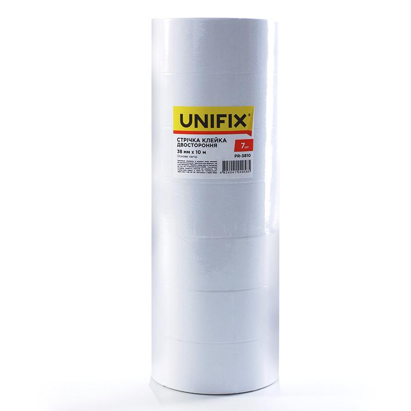 Лента клейкая двусторонняя Unifix на бумажной основе 38 мм 10 м 7 шт. (PR-3810) Лента клейкая двусторонняя Unifix на бумажной основе 38 мм 10 м 7 шт. (PR-3810)