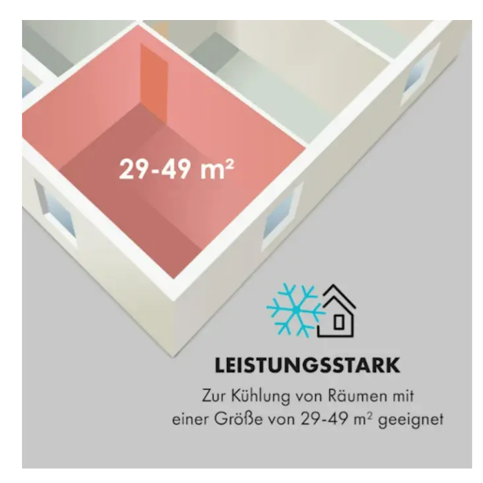 Кондиционер мобильный KLARSTEIN Kraftwerk Smart 10K 3в1 с дистанционным управлением (10034667) - фото 6 Кондиционер мобильный KLARSTEIN Kraftwerk Smart 10K 3в1 с дистанционным управлением (10034667) - фото 6