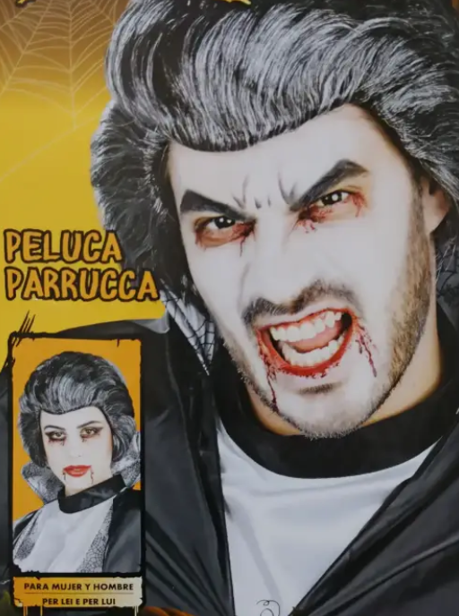 Парик на Хэллоуин для мужчин и женщин One size Черно-серый (347299) - фото 3 Парик на Хэллоуин для мужчин и женщин One size Черно-серый (347299) - фото 3