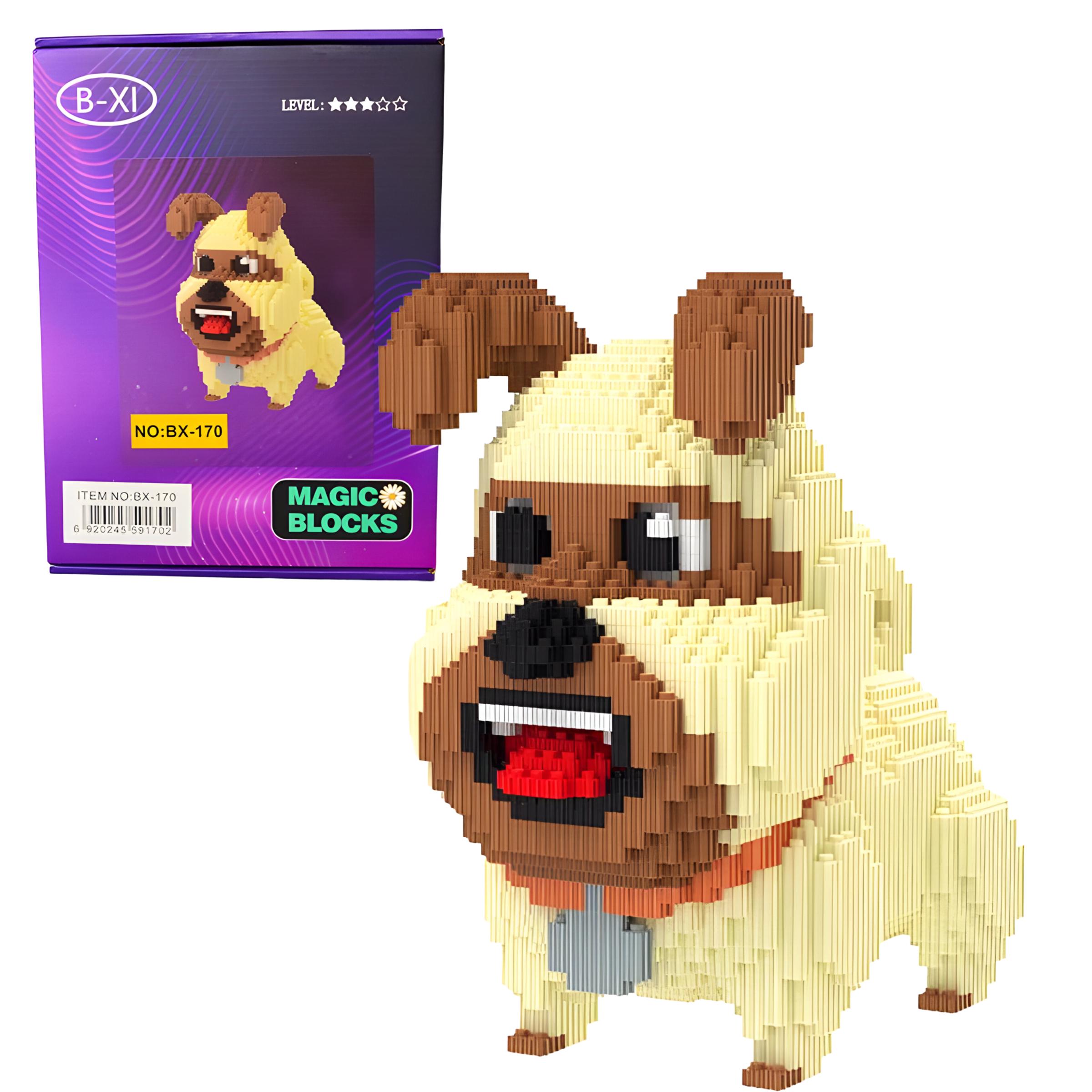 Конструктор детский Magic Blocks Мопс Мел 1500 дет. (170-BX)