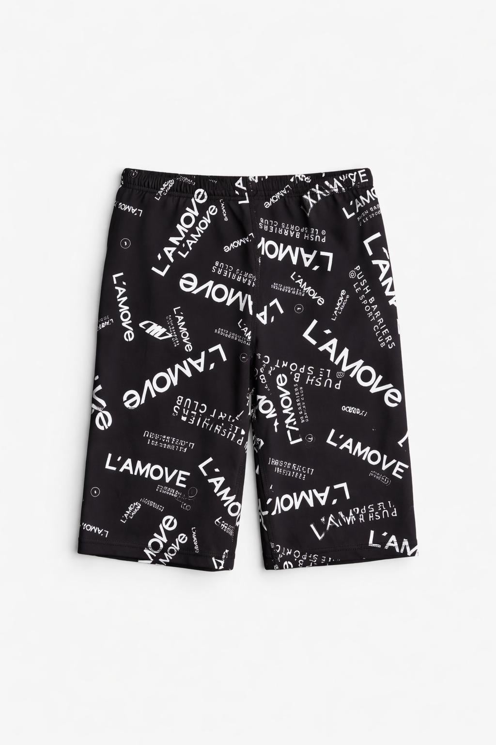 Шорты H&M 1156947 122-128 см Черный принт Шорты H&M 1156947 122-128 см Черный принт