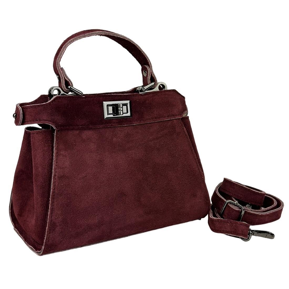 Женская сумка кросс-боди Royal Bag F-IT-4442BO замшевое Бордовый (8075) - фото 9