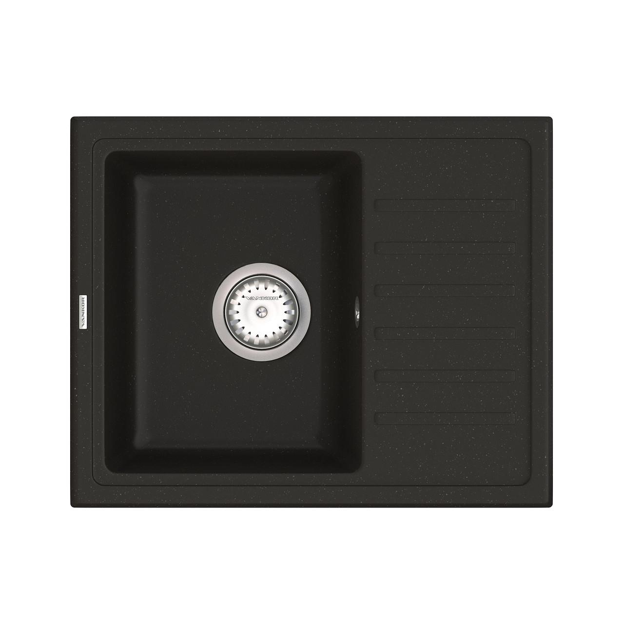 Кухонная мойка с сифоном Lira LMP 02,55 Black