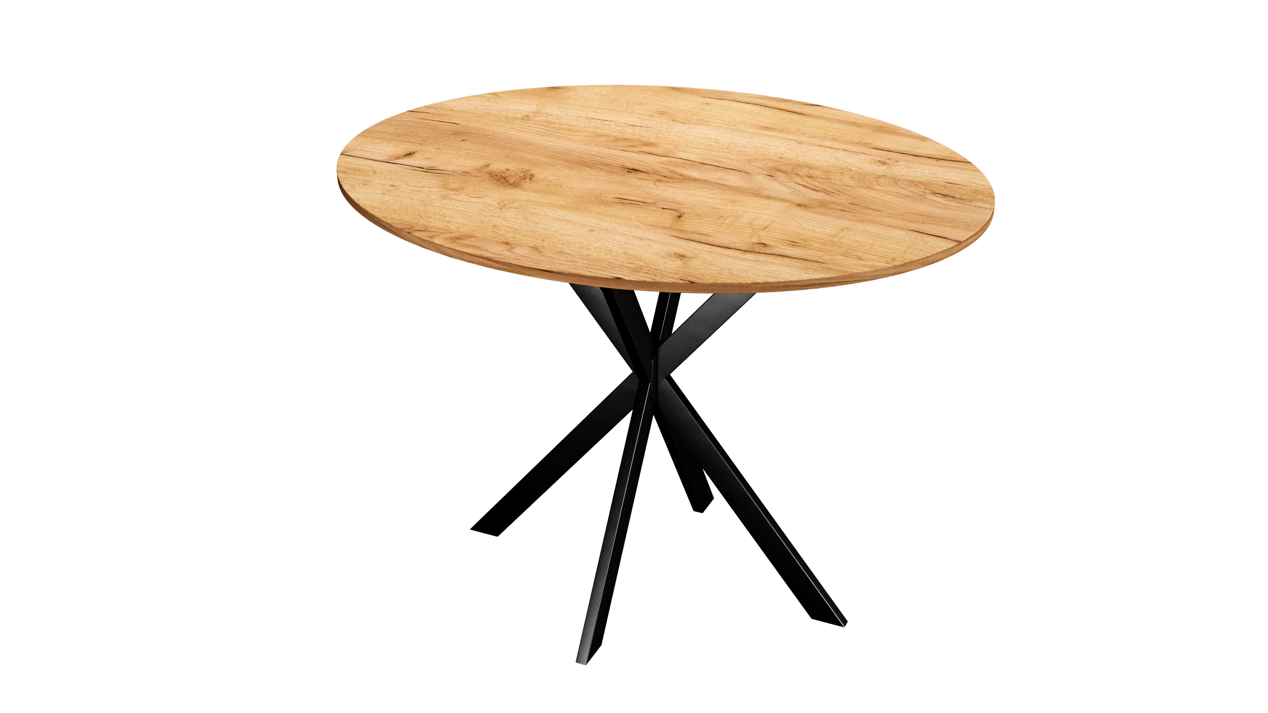 Стол Zalizo Aster Oval 750х750 мм Дуб Крафт Золотой