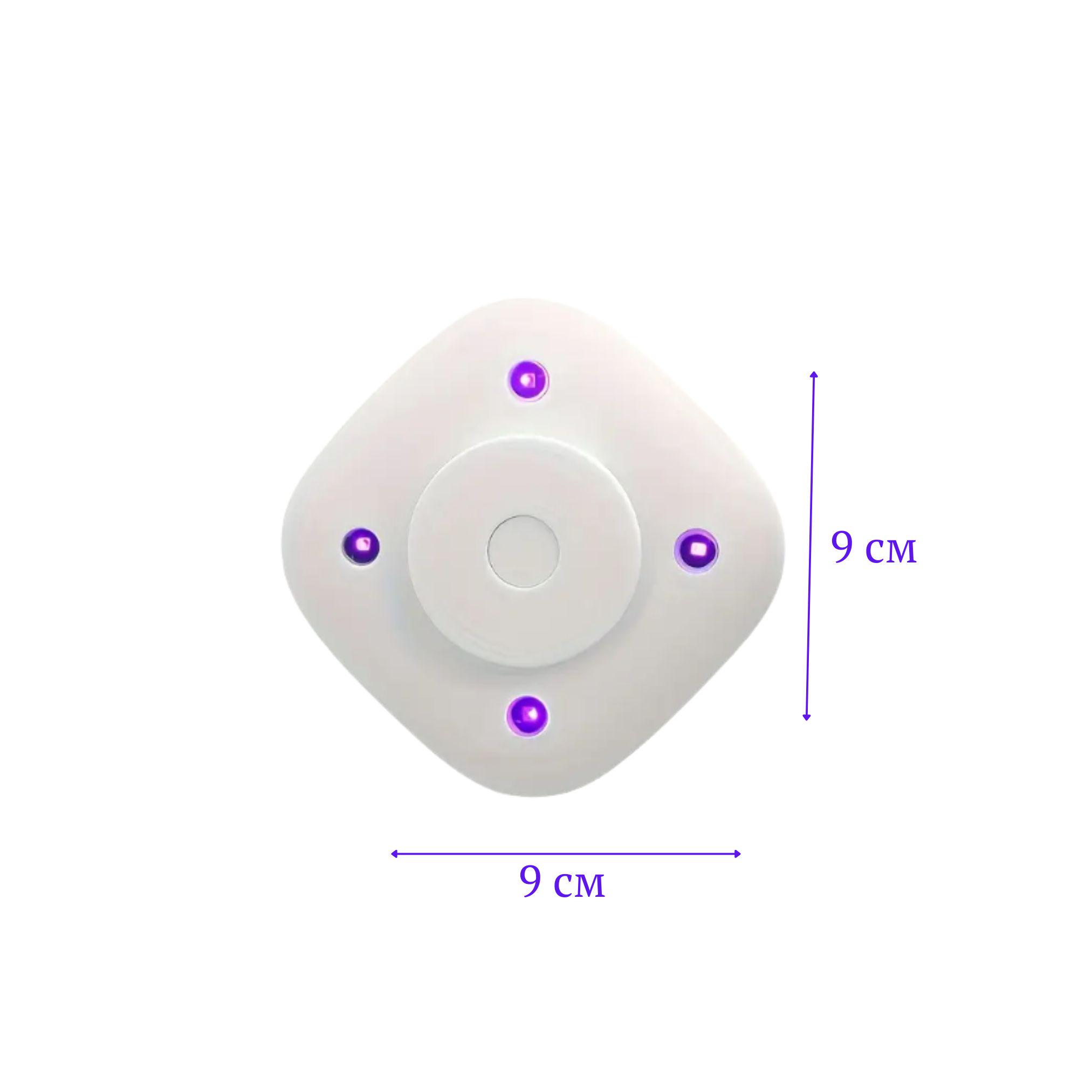 Ультрафіолетовий стерилізатор унітазу з підсвічуванням 9х9 см Білий - фото 6 Ультрафіолетовий стерилізатор унітазу з підсвічуванням 9х9 см Білий - фото 6
