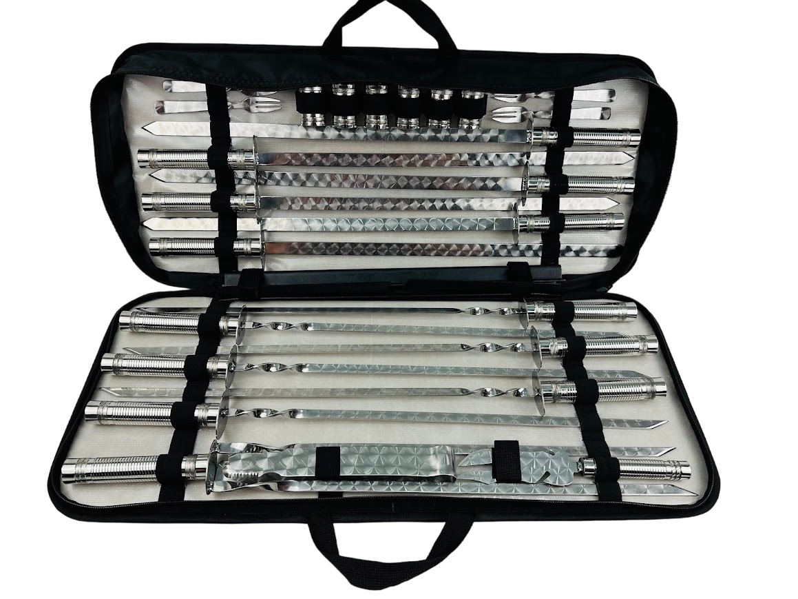 Набор шампуров подарочный для мяса и люля-кебаб 27 пр. (106-10-NB-2235)