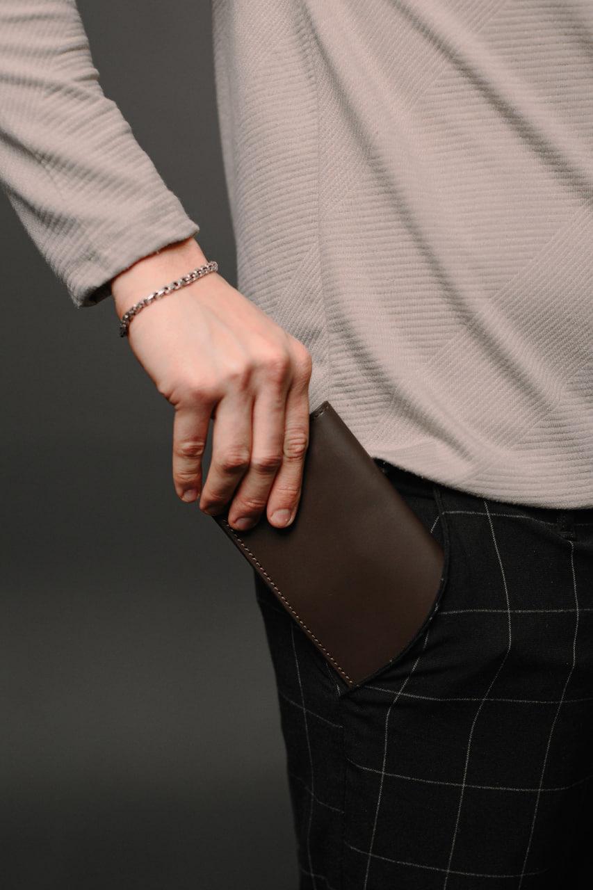 Портмоне мужское из натуральной кожи Коричневый (SR005) - фото 6 Портмоне мужское из натуральной кожи Коричневый (SR005) - фото 6