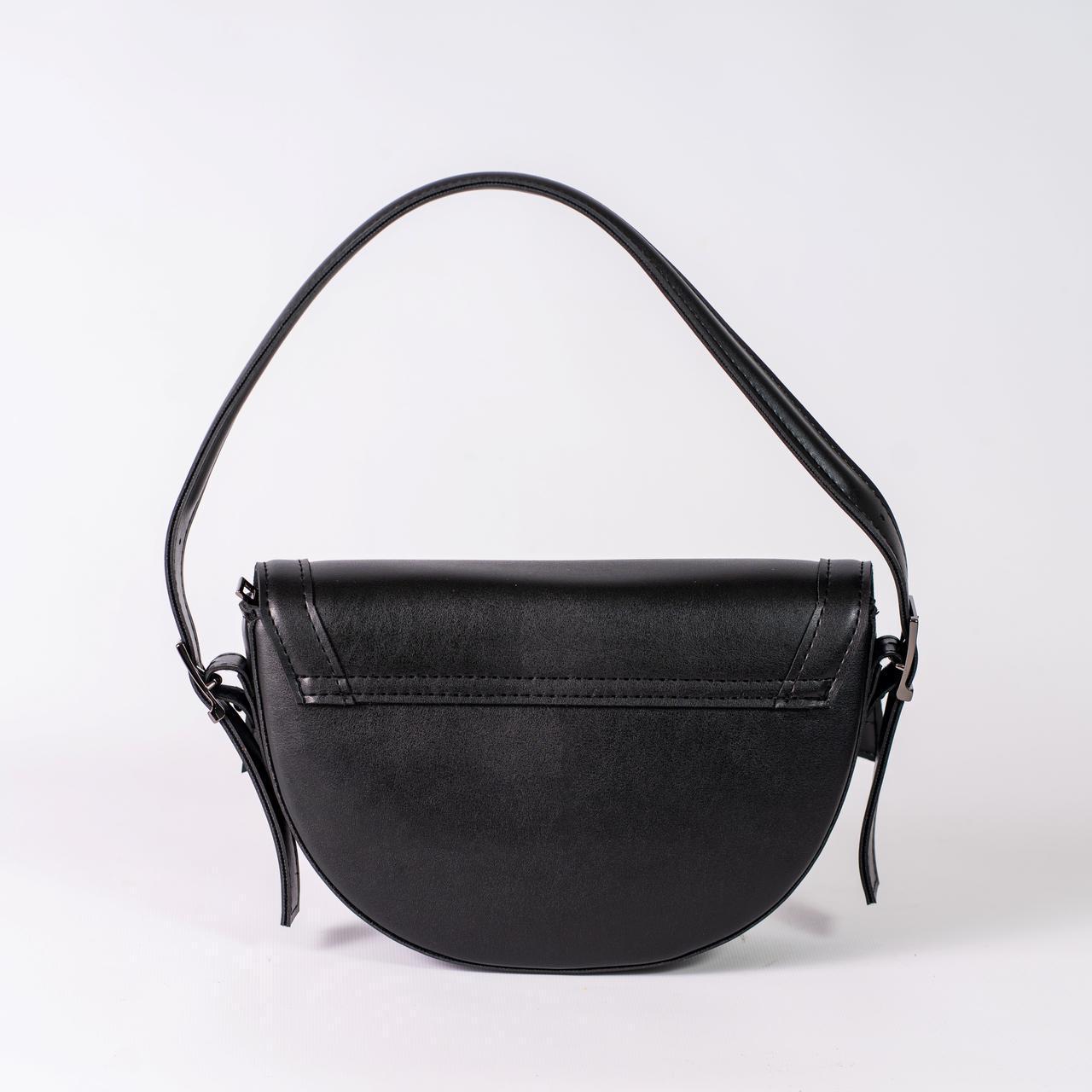 Сумка женская полукруглая XENIA № 33-24 из эко-кожи Черный - фото 2 Сумка женская полукруглая XENIA № 33-24 из эко-кожи Черный - фото 2