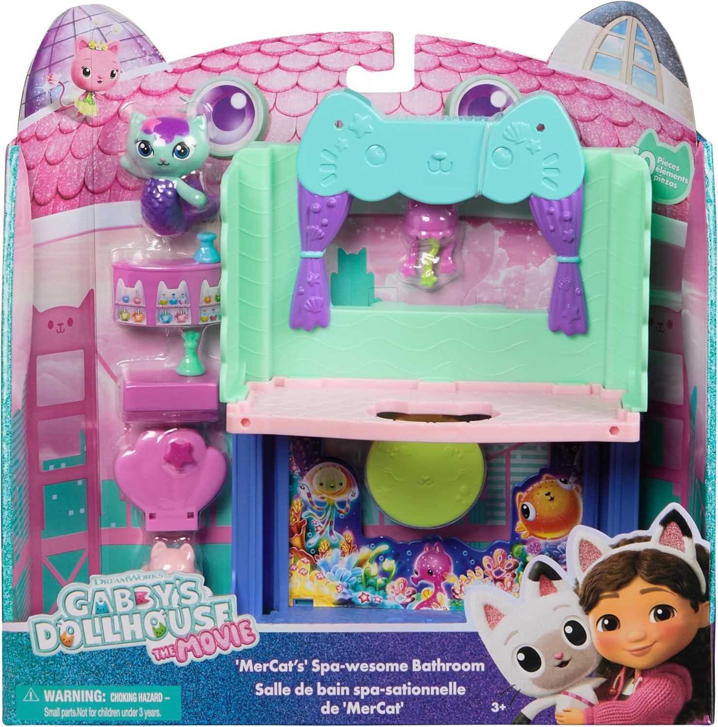 Ігровий набір Gabby’s Dollhouse Ванна кімната MerCat у спа-салоні фігурка та аксесуари від 3 років 10 елементів (300410)