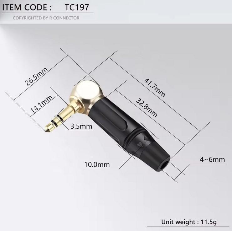 Разъем угловой TC197-B Mini Jack 3,5 мм 3 контакта Черный (000048583) - фото 3 Разъем угловой TC197-B Mini Jack 3,5 мм 3 контакта Черный (000048583) - фото 3
