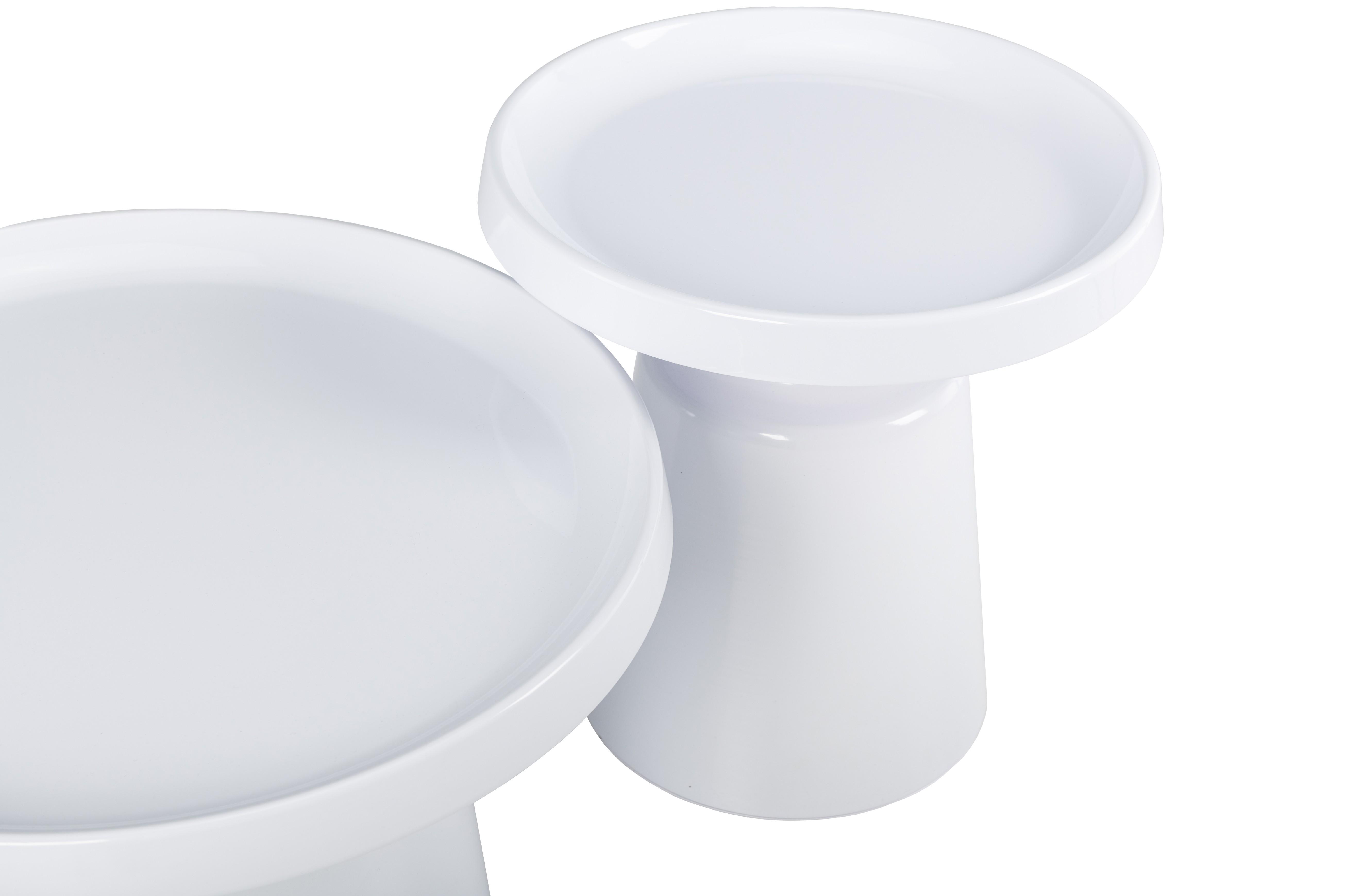 Комплект журнальных столов Vetro Бенито 700х480 мм/500х390 мм 2 шт. Белый/Белый (СТ-45) - фото 3 Комплект журнальных столов Vetro Бенито 700х480 мм/500х390 мм 2 шт. Белый/Белый (СТ-45) - фото 3