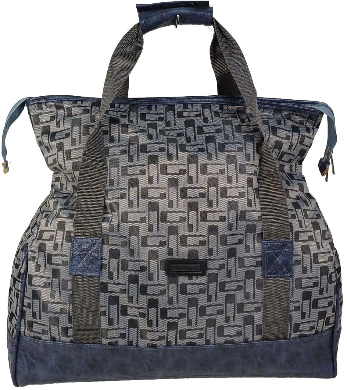 Дорожная сумка саквояж Wallaby 25 л 48х30х20 см Серый/Синий (2960615838)