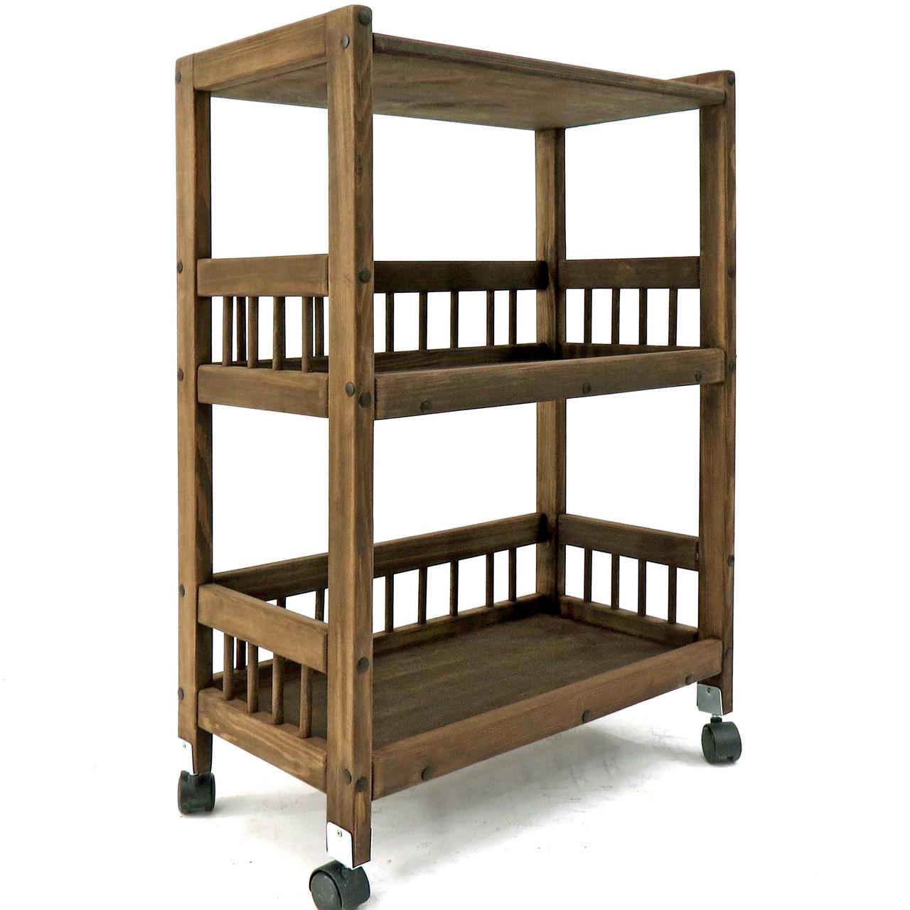 Столик сервірувальний з дерева Біллун Сепія (ЭТК-000508)