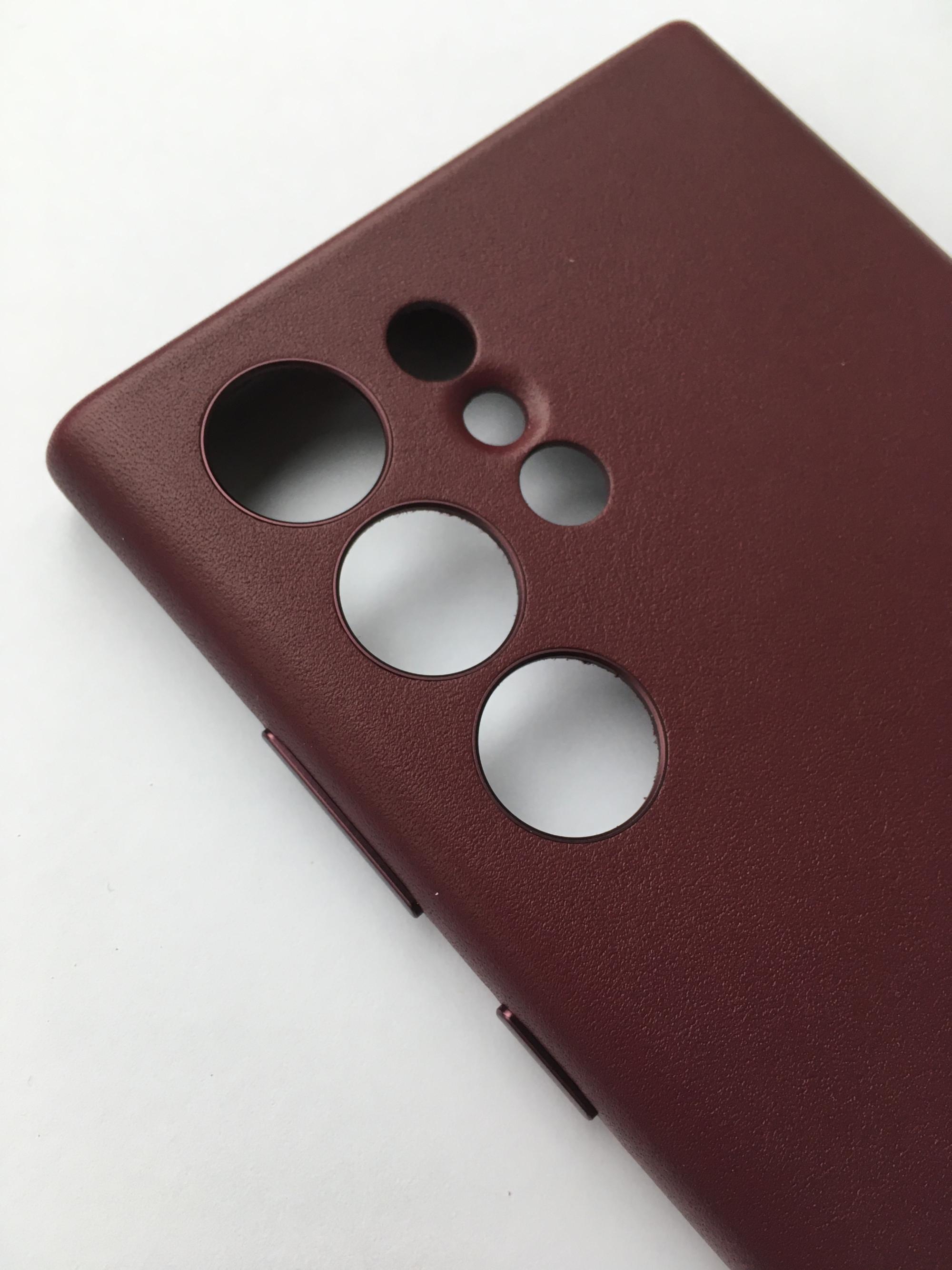 Чехол кожаный противоударный Official Leather Cover EF-VS908LEEGRU для Samsung Galaxy S22 Ultra (6.8") Burgundy - фото 4