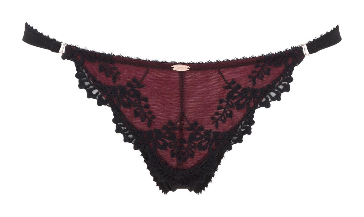 Жіночі труси Gossard Embroidery-VIP 14123 XS Black/Ruby (ZIK0000013046)