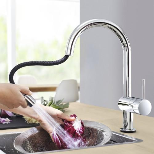 Смеситель для кухни Grohe Minta 32918000 с видвижной лейкой Хром (111392) - фото 5 Смеситель для кухни Grohe Minta 32918000 с видвижной лейкой Хром (111392) - фото 5