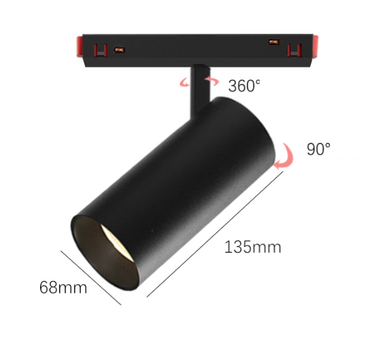 Магнитный трековый светильник Oledim OL-68 20W Черный - фото 2 Магнитный трековый светильник Oledim OL-68 20W Черный - фото 2