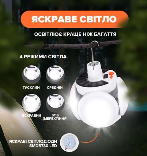 Лампа подвесная для кемпинга JG Solar Emergency Charging Lamp BL 2029 с солнечной батареей - фото 6 Лампа подвесная для кемпинга JG Solar Emergency Charging Lamp BL 2029 с солнечной батареей - фото 6