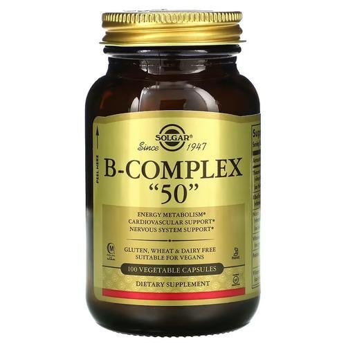 Комплекс витаминов группы B Solgar B-Complex 50 100 капс. (SOL-01121)