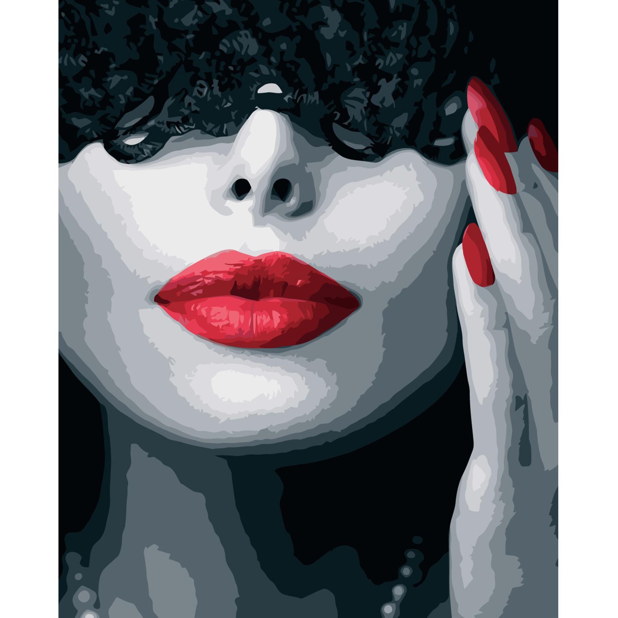 Картина по номерам Strateg Таинственная незнакомка 40x50 см (VA-1919)