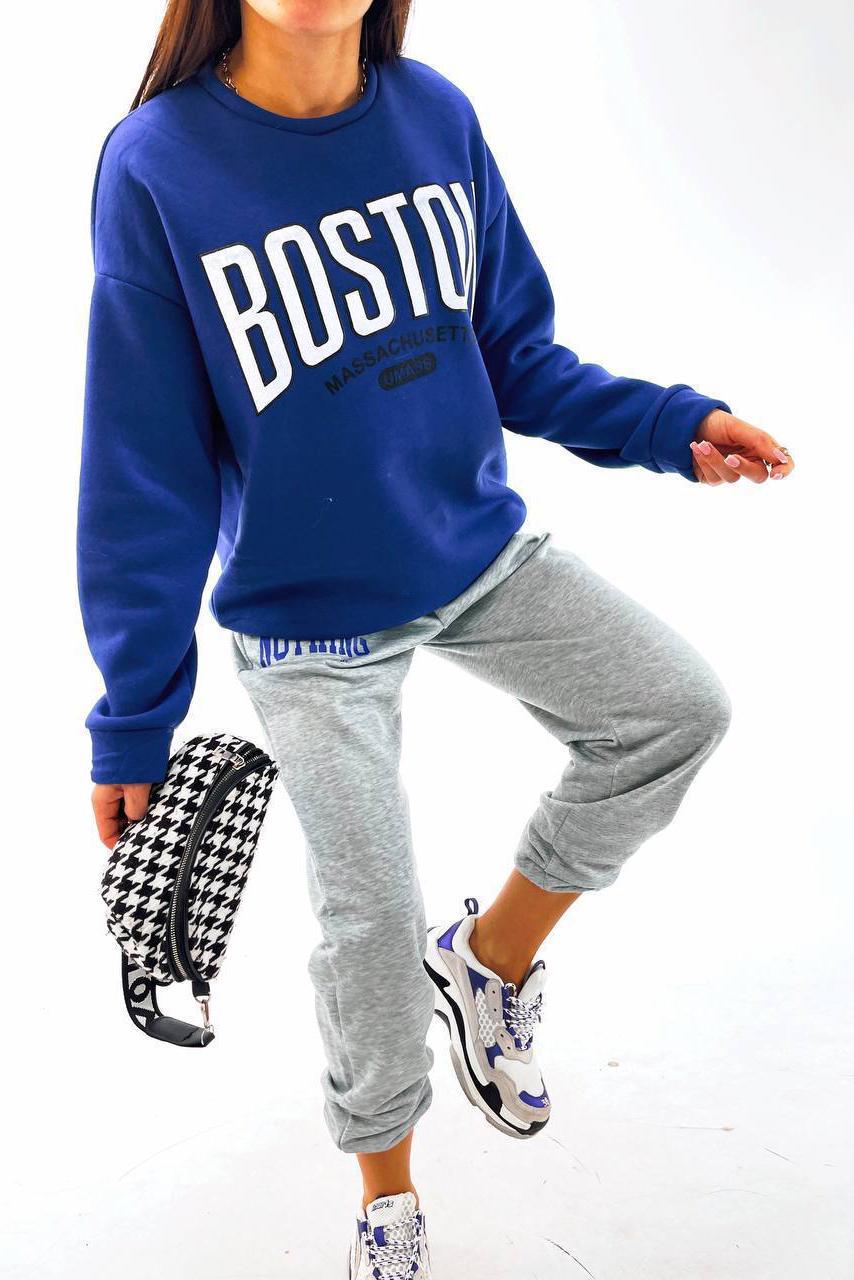 Худі жіночий на флісі S-M Синій (168890) - фото 2 Худі жіночий на флісі S-M Синій (168890) - фото 2