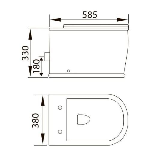 Унитаз подвесной VOLLE Puerta Rimless с сиденьем 13-16-077 Белый (31160) - фото 2