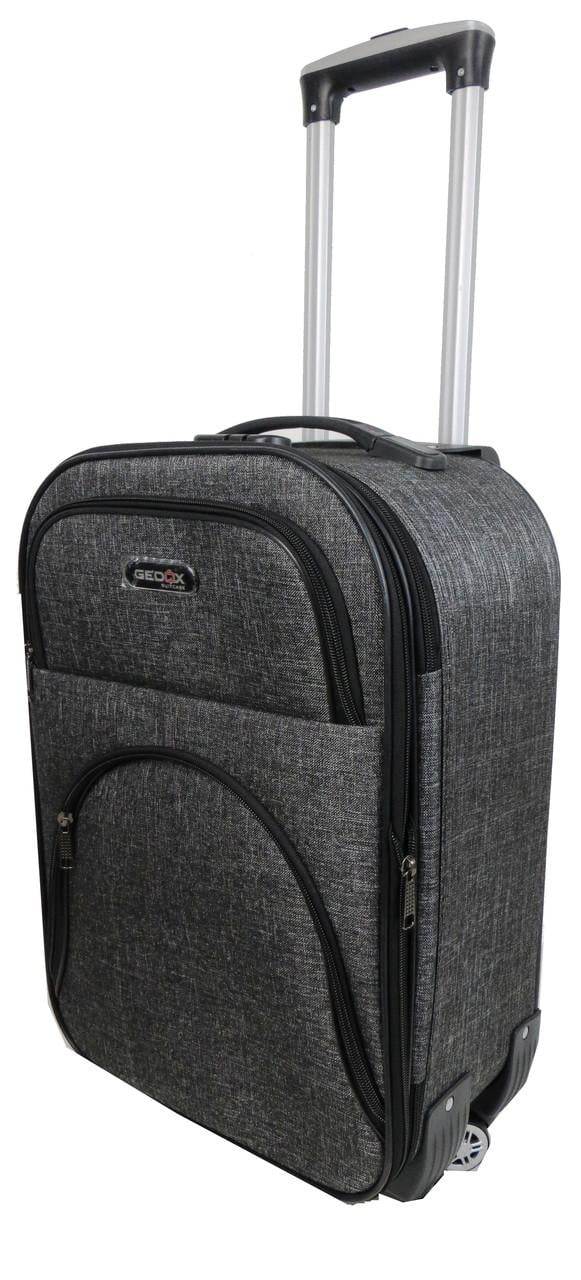 Валіза маленька тканинна Gedox ручна поклажа на колесах S 42 л Сірий - фото 3 Валіза маленька тканинна Gedox ручна поклажа на колесах S 42 л Сірий - фото 3