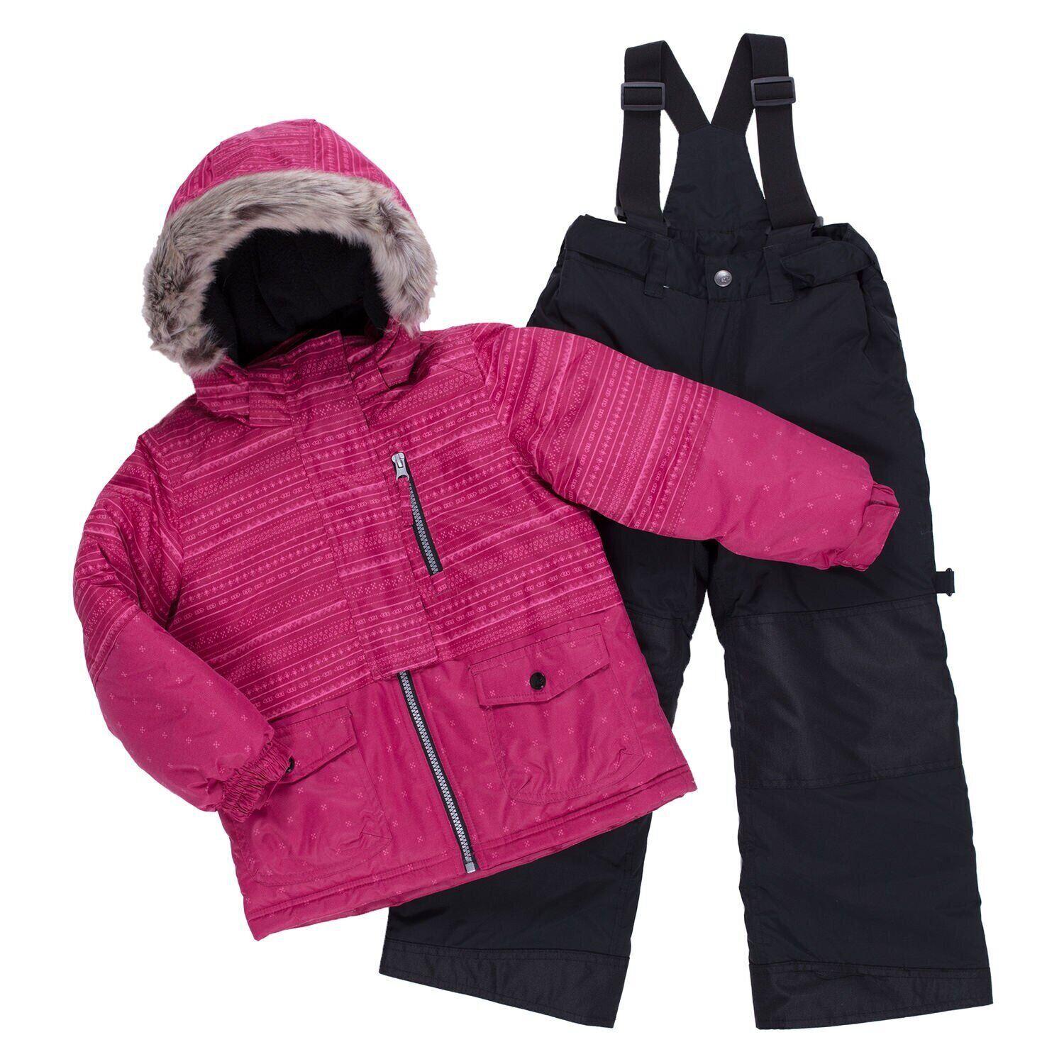 Детский зимний комплект для девочки Peluche&Tartine F19M56EF 114-122 см Малиновый (F19M56EF-Royalberry_Black-6)