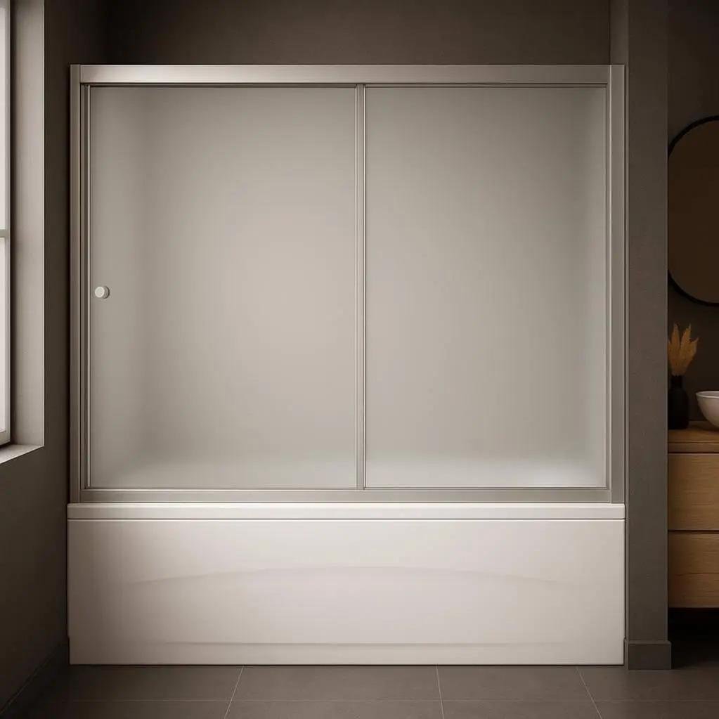 Штора для ванної KO&PO 170 S-2 двохсекційна розсувна прозоре скло 170х140 см - фото 2 Штора для ванної KO&PO 170 S-2 двохсекційна розсувна прозоре скло 170х140 см - фото 2