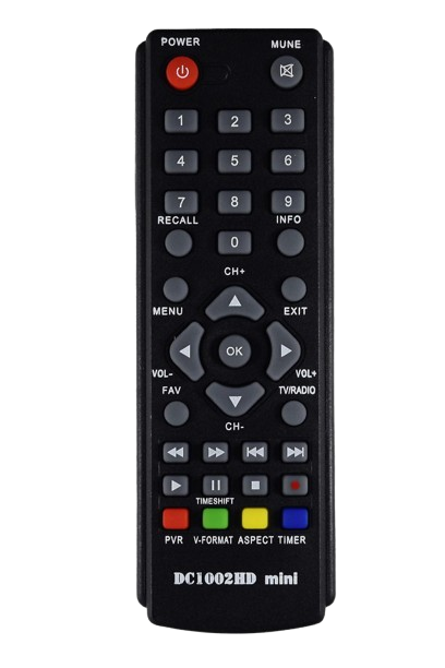 Пульт для DVB-T2 тюнера D-Color DC1002HD mini (1274) - фото 1