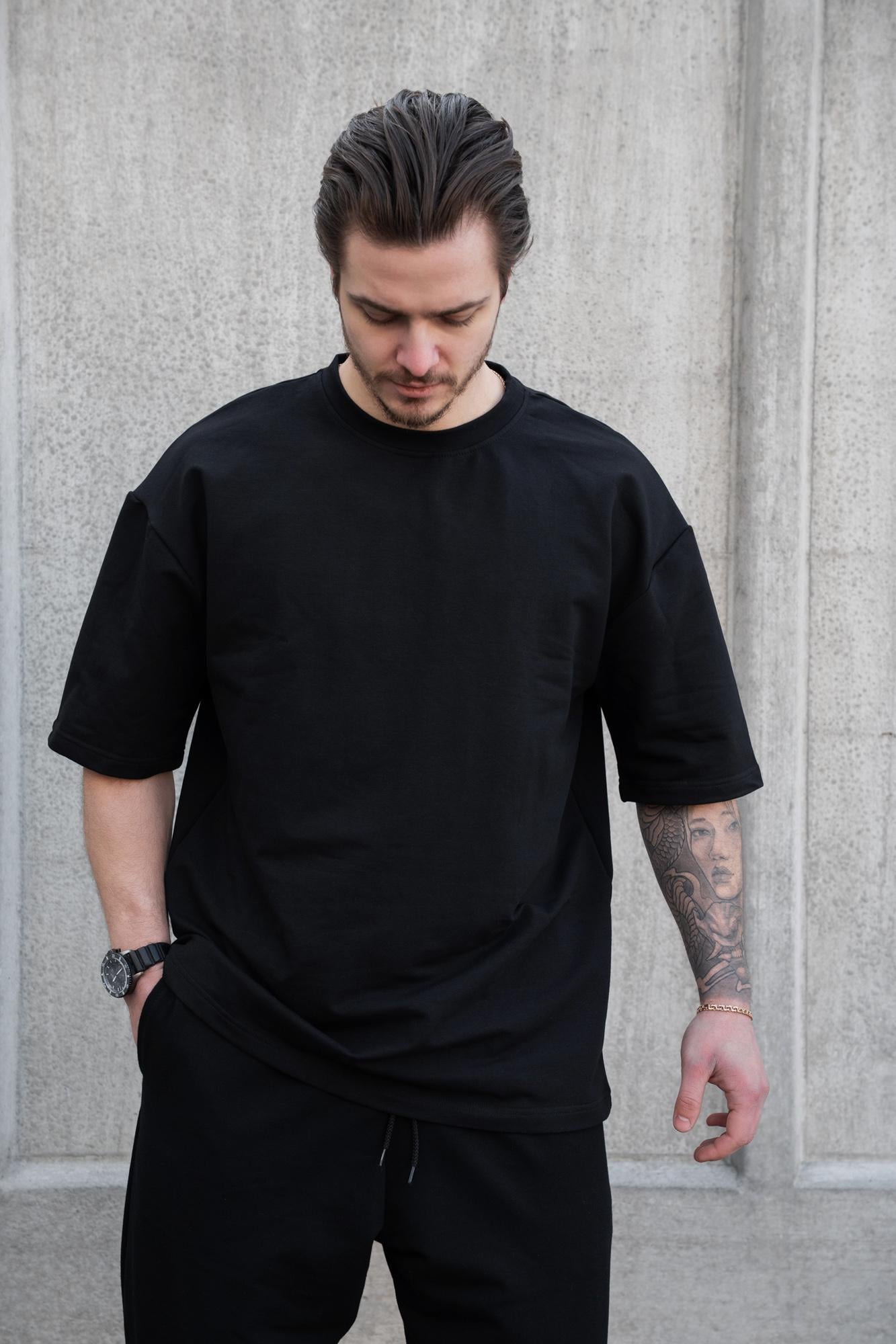 Футболка оверсайз З Двунитки Without Midnight S/M Black (S/M8056219 8056220)