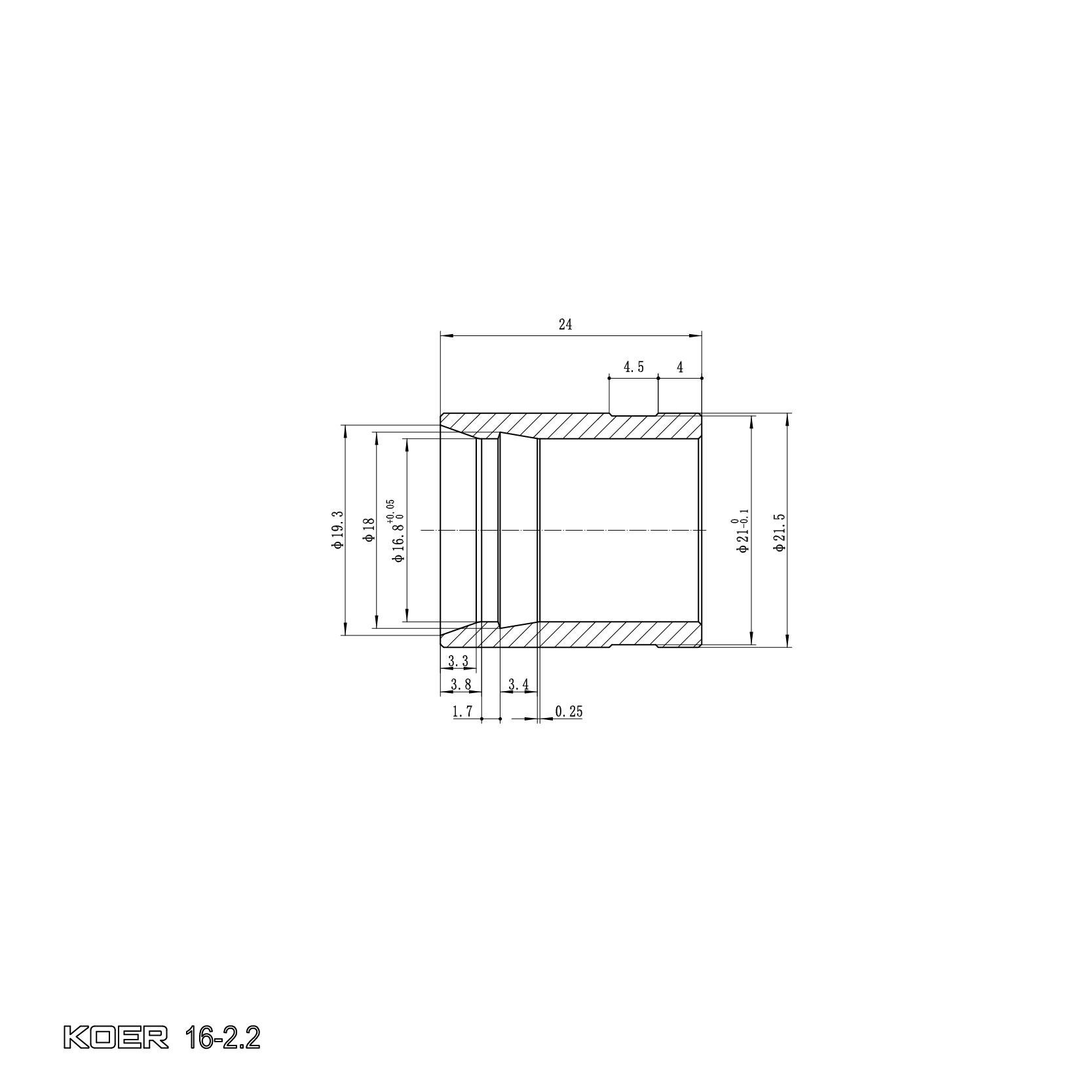 Гільза монтажна KOER KA.S16 16x2,2 мм насувна (OL-KR4899) - фото 5 Гільза монтажна KOER KA.S16 16x2,2 мм насувна (OL-KR4899) - фото 5