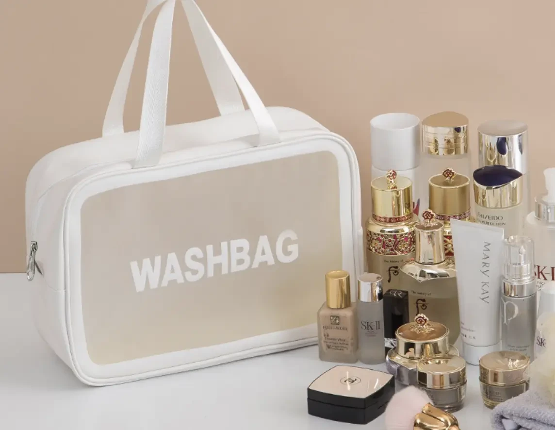 Комплект косметичок-органайзерів 3в1 водонепроникний прозорий Білий (2449070801) - фото 4