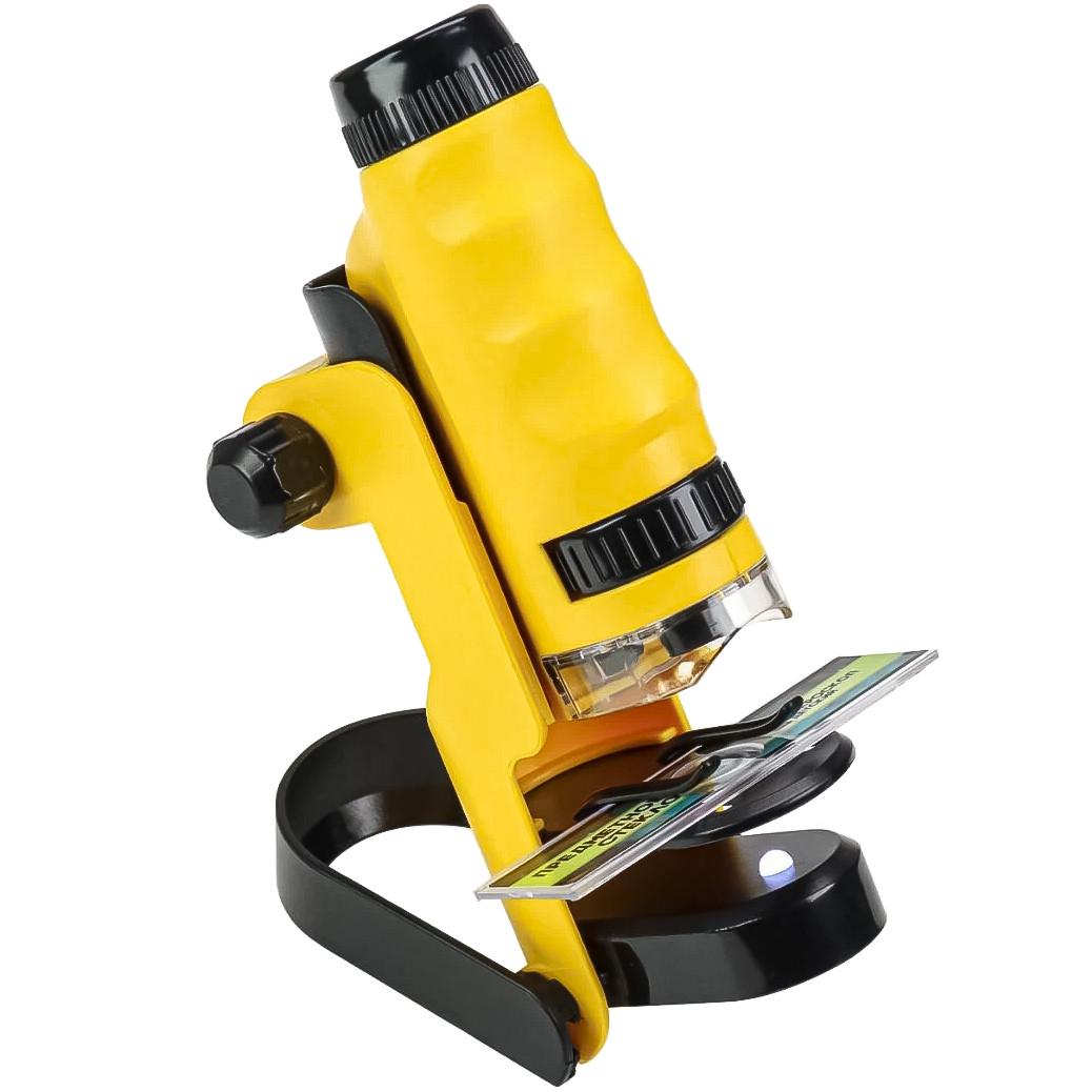 Микроскоп детский OEM 2120A-3 с 120х увеличением и держателем для смартфона Желтый - фото 2 Микроскоп детский OEM 2120A-3 с 120х увеличением и держателем для смартфона Желтый - фото 2