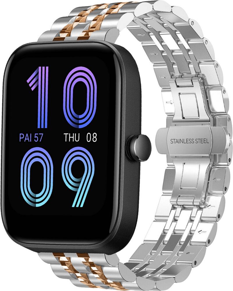 Браслет металлический Spinye Line для Amazfit Bip 3/Pro Silver Rose (29032-68)