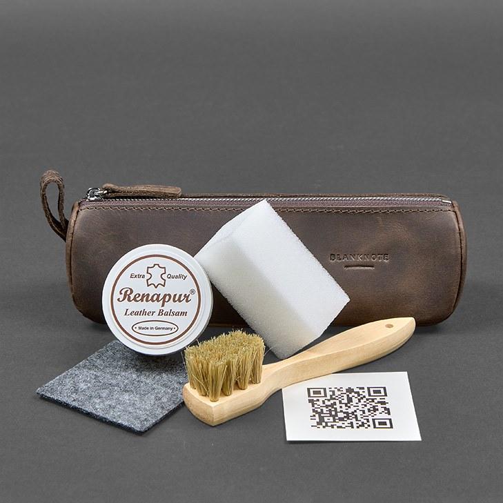 Набор для ухода за кожаными изделиями в кожаном чехле Темно-коричневый (A-028139) - фото 4 Набор для ухода за кожаными изделиями в кожаном чехле Темно-коричневый (A-028139) - фото 4