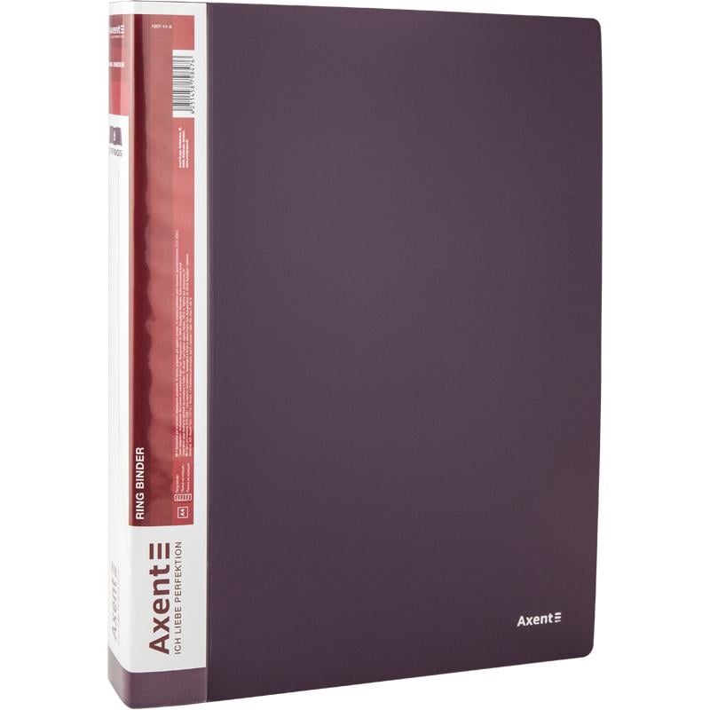 Папка Axent на 2-х кольцах А4 25 мм полипропилен Сливовый (1207-11-A)