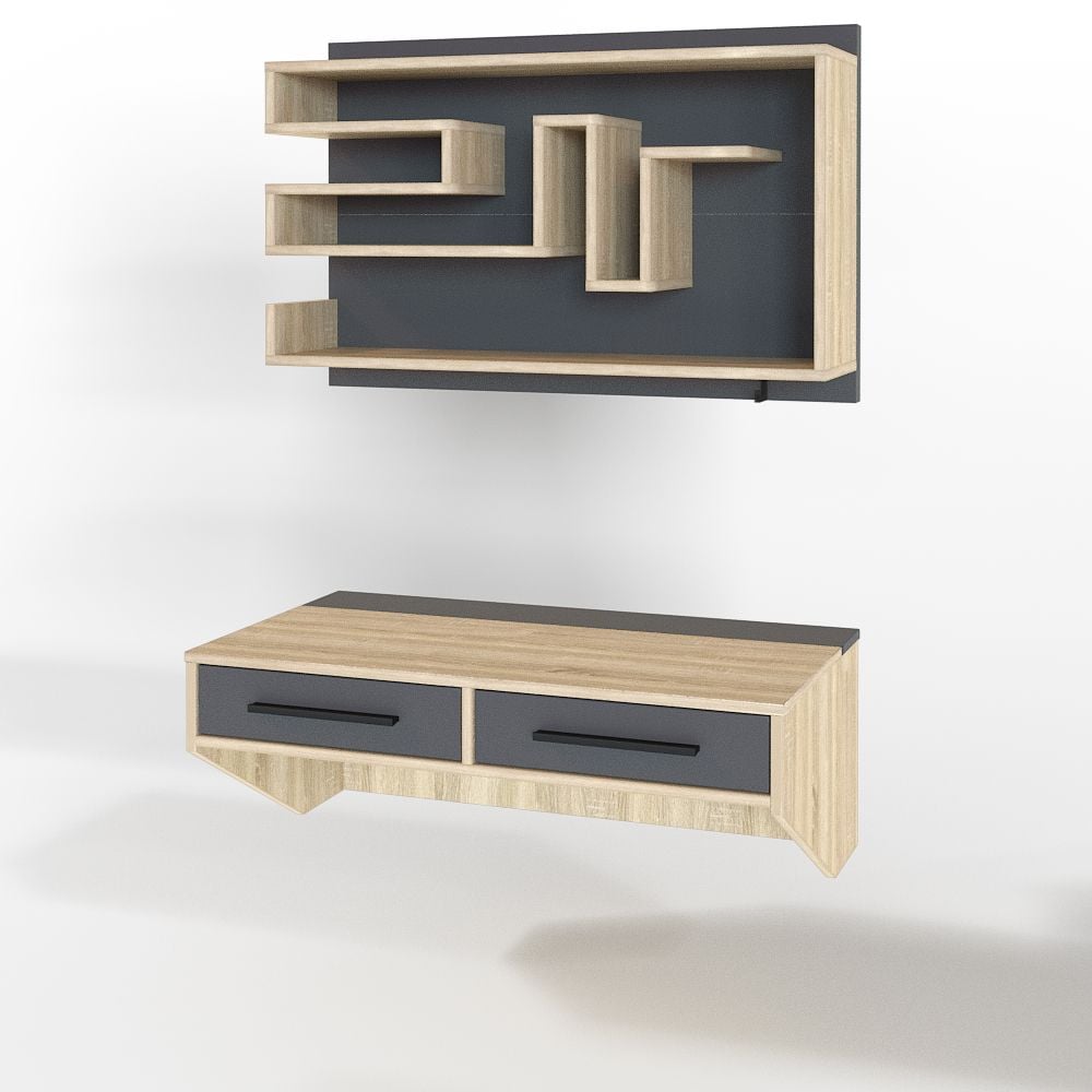 Компьютерный стол Тиса Мебель Тиса Стиль-9 Сонома/Графитовый (636a281530681a239a44ad4a) Компьютерный стол Тиса Мебель Тиса Стиль-9 Сонома/Графитовый (636a281530681a239a44ad4a)