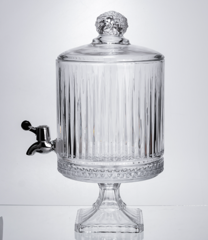 Лимонадница с краном на ножке из толстого стекла 4,5 л Прозрачный - фото 4 Лимонадница с краном на ножке из толстого стекла 4,5 л Прозрачный - фото 4