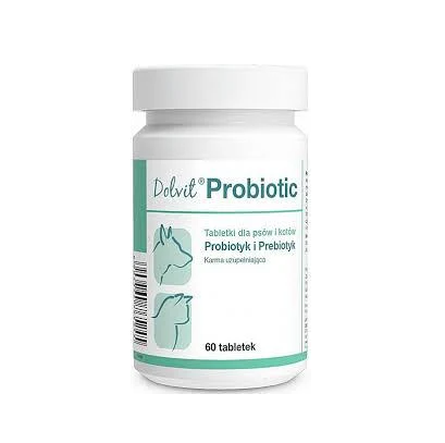 Пігулки Dolfos Dolvit Probiotic симбиотик для ШКТ собак і кішок 60 табл. (1403) - фото 1