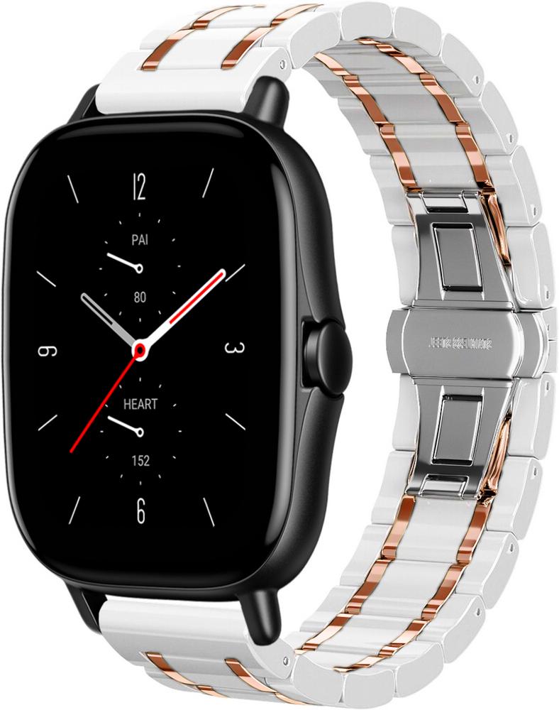 Ремешок керамический Ceramo для Amazfit GTS 2 Pink/White (28738-52)