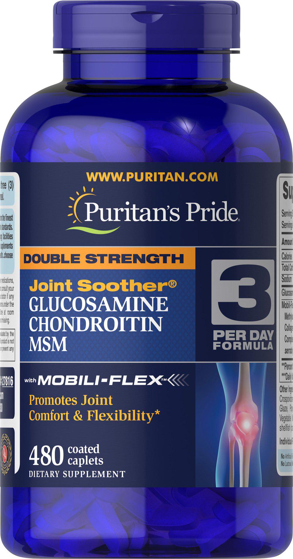 Витамины Glucosamine/Chondroitin MSM Double Strength Joint Soother 480 каплет