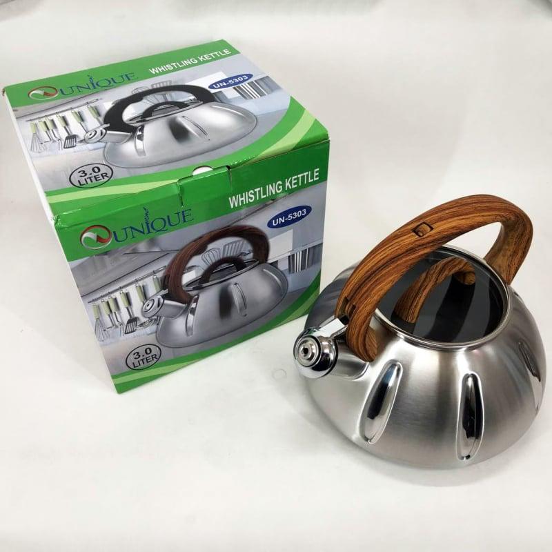 Чайник Unique UN-5303 со свистком 3 л Brown (tf5906) - фото 8 Чайник Unique UN-5303 со свистком 3 л Brown (tf5906) - фото 8