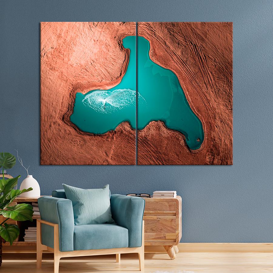 Картина природа Красивое лазурное озеро 165x122 см (A1169-2)